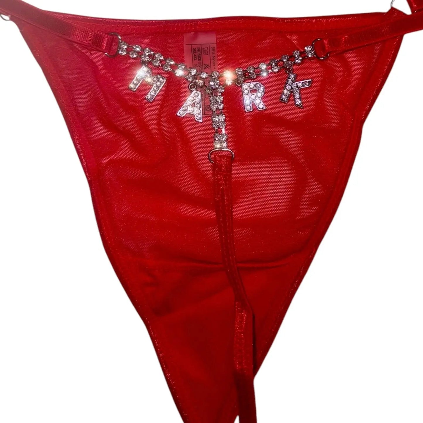 DEVOIR. Personalized women’s thong. Stretch thong with personalized phrase